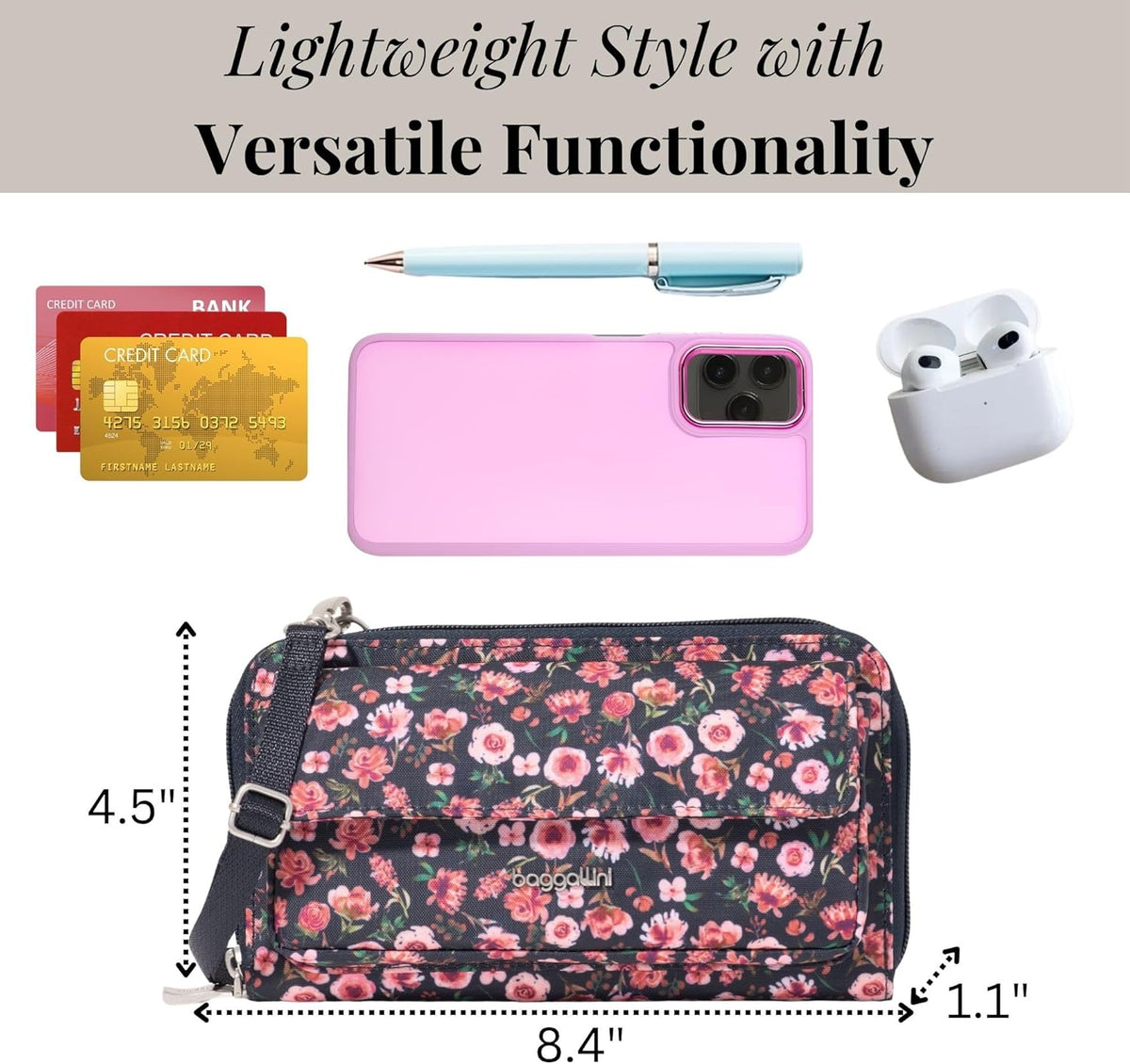 Rfid Phone Wallet Crossbody