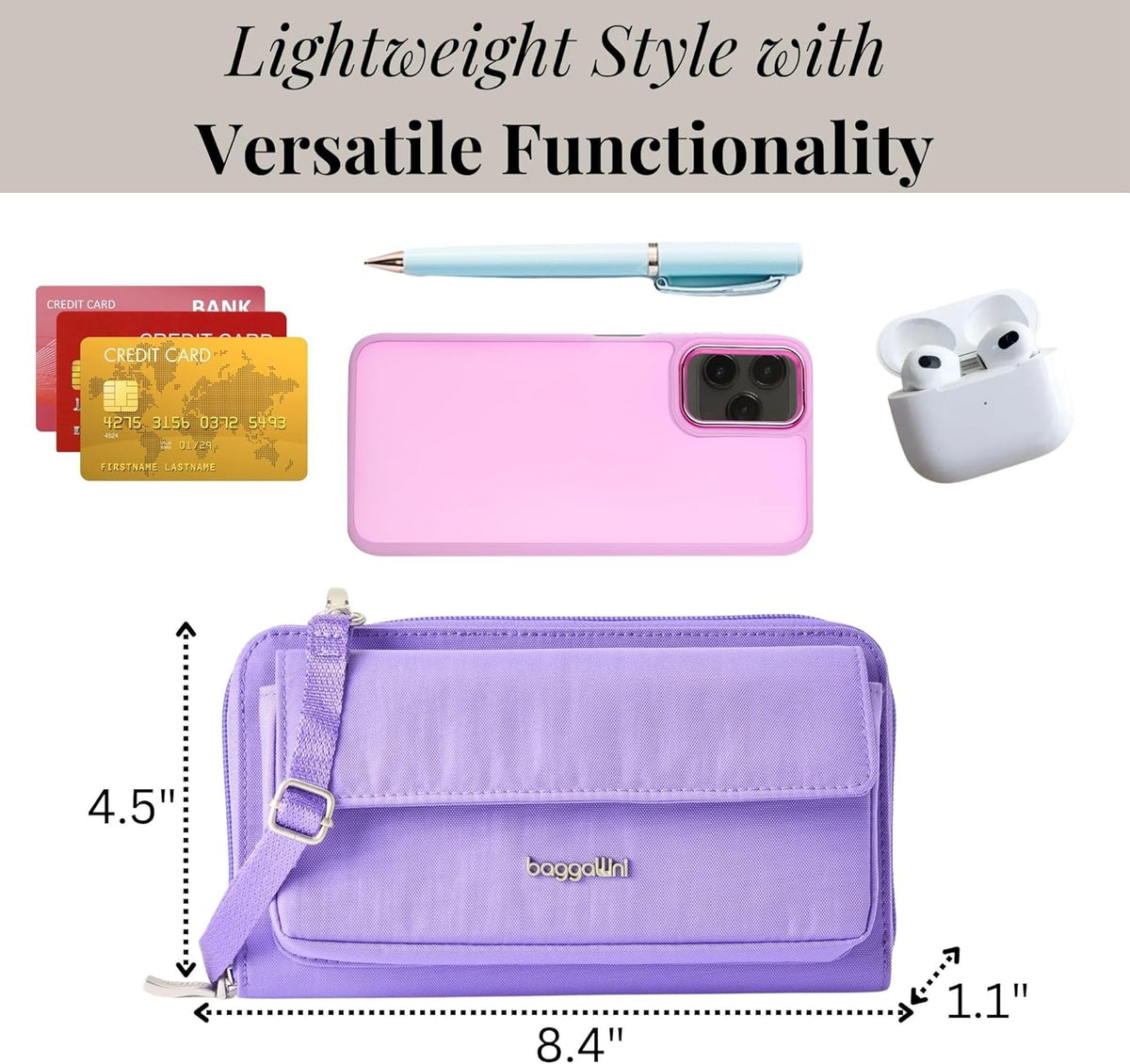 Rfid Phone Wallet Crossbody