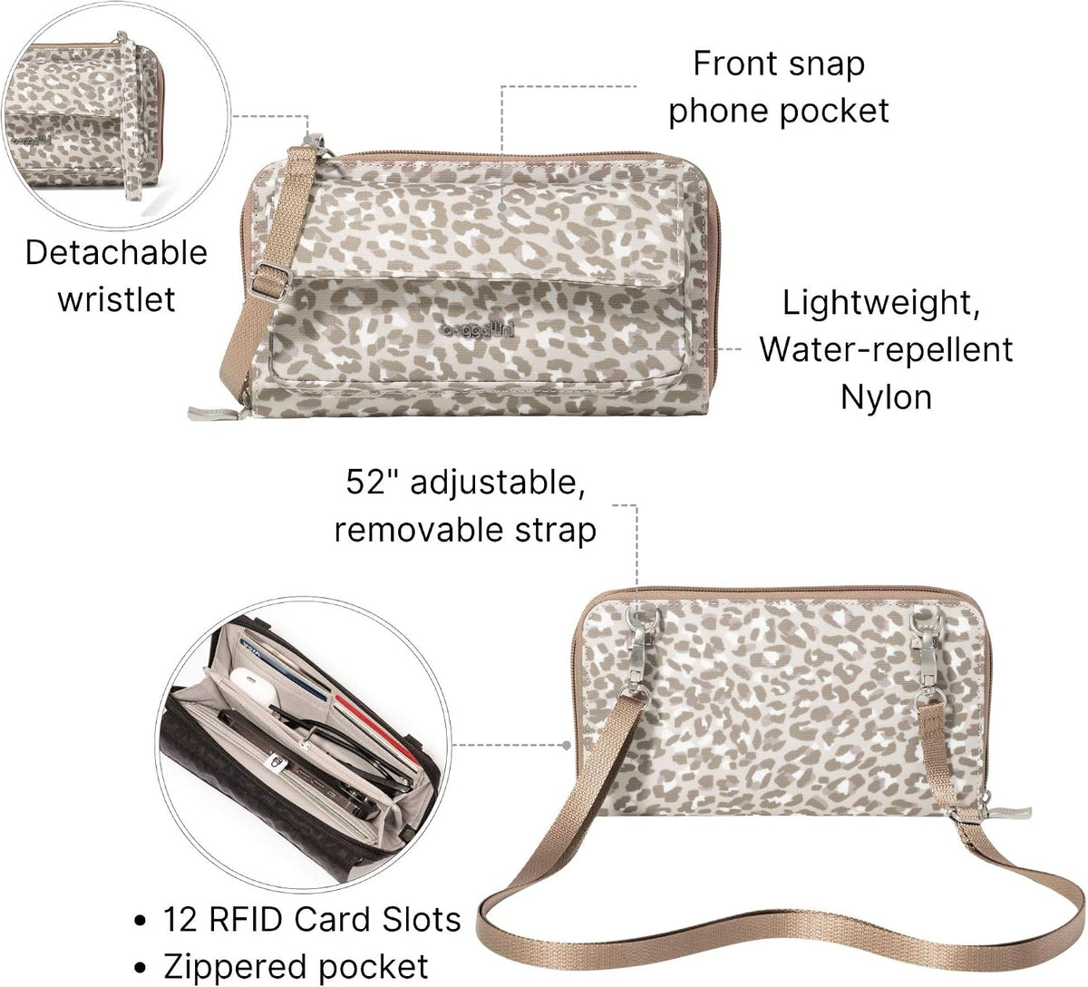Rfid Phone Wallet Crossbody