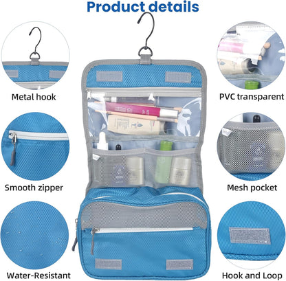 8 Set Expandable Compression Packing Cubes for Suitcases Travel Essentials Carry On Waterproof Storage Bag With Dry And Wet Separation Dark Blue