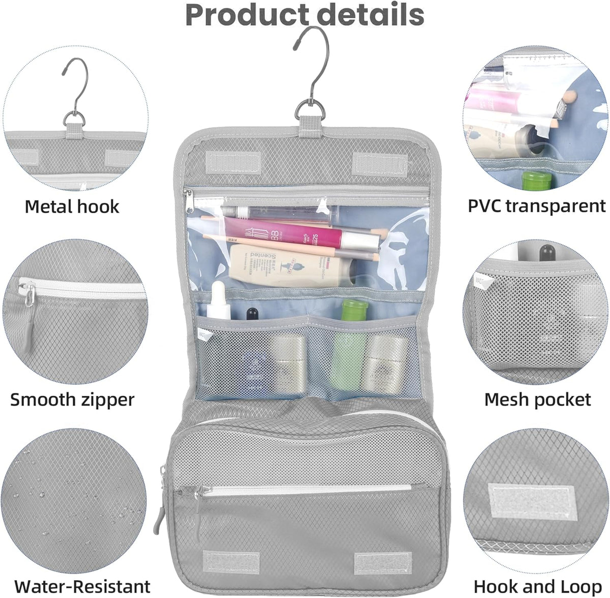 8 Set Expandable Compression Packing Cubes for Suitcases Travel Essentials Carry On Waterproof Storage Bag With Dry And Wet Separation Dark Blue