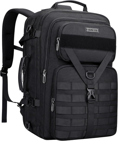 Travel Backpack for Men 45L Convertible Bag Fits 17" Laptop | Large Nylon Carry on Luggage Bag, 3 in 1 Laptop Backpack Airline Approved, For Weekend Getaway, Overnight Trip, B688 Green