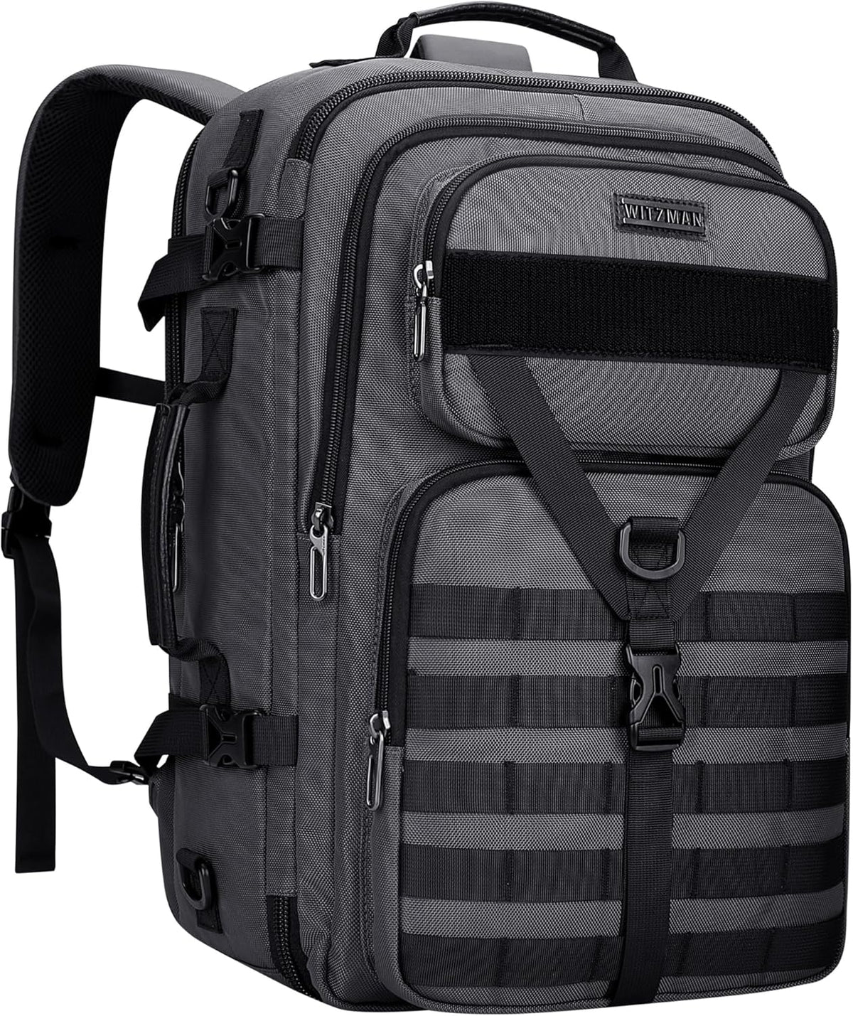 Travel Backpack for Men 45L Convertible Bag Fits 17" Laptop | Large Nylon Carry on Luggage Bag, 3 in 1 Laptop Backpack Airline Approved, For Weekend Getaway, Overnight Trip, B688 Green