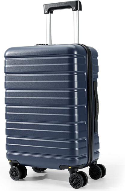 16 Inch Underseat Carry On Luggage Airline Approved, Hard Shell Suitcase with TSA Lock, Lightweight Spinner Wheels Durable ABS Compact Carry-On for Travel Weekend Trips Men Women, Blue