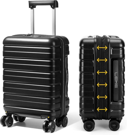 16 Inch Underseat Carry On Luggage Airline Approved, Hard Shell Suitcase with TSA Lock, Lightweight Spinner Wheels Durable ABS Compact Carry-On for Travel Weekend Trips Men Women, Blue