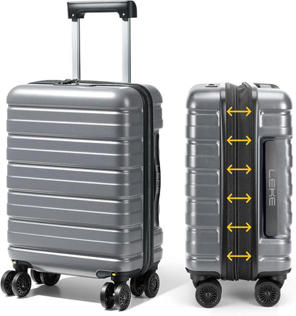 16 Inch Underseat Carry On Luggage Airline Approved, Hard Shell Suitcase with TSA Lock, Lightweight Spinner Wheels Durable ABS Compact Carry-On for Travel Weekend Trips Men Women, Blue