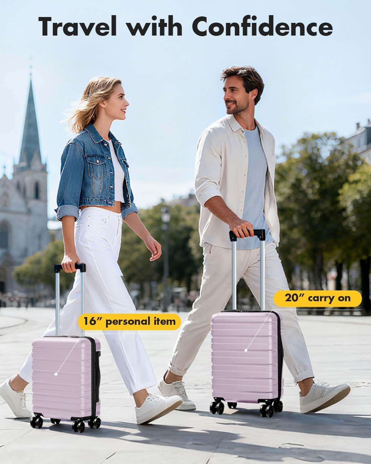 16 Inch Underseat Carry On Luggage Airline Approved, Hard Shell Suitcase with TSA Lock, Lightweight Spinner Wheels Durable ABS Compact Carry-On for Travel Weekend Trips Men Women, Blue
