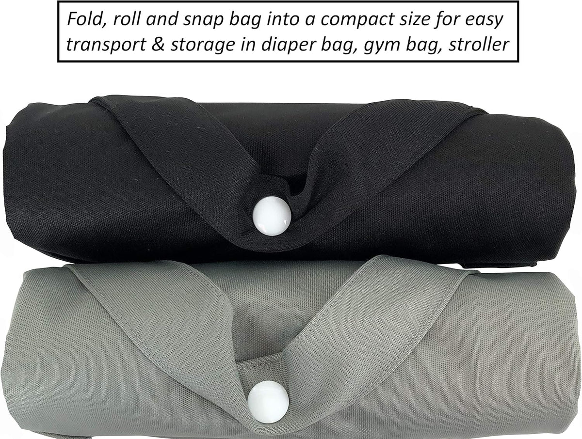 Wet Bags for Baby | Travel | Cloth Diapers | Swimsuits and Towel | Wet Dry Bag for Breast Pump Parts, Gym, Yoga | Water & Odor Resistant (Blue&Gray)