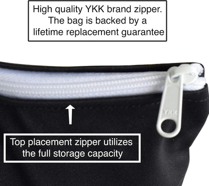 Wet Bags for Baby | Travel | Cloth Diapers | Swimsuits and Towel | Wet Dry Bag for Breast Pump Parts, Gym, Yoga | Water & Odor Resistant (Blue&Gray)