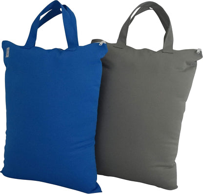 Wet Bags for Baby | Travel | Cloth Diapers | Swimsuits and Towel | Wet Dry Bag for Breast Pump Parts, Gym, Yoga | Water & Odor Resistant (Blue&Gray)