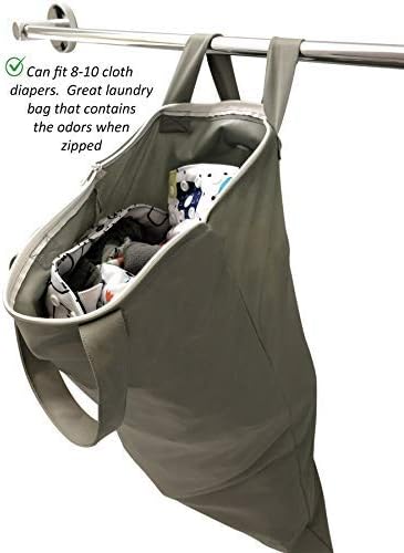 Wet Bags for Baby | Travel | Cloth Diapers | Swimsuits and Towel | Wet Dry Bag for Breast Pump Parts, Gym, Yoga | Water & Odor Resistant (Blue&Gray)