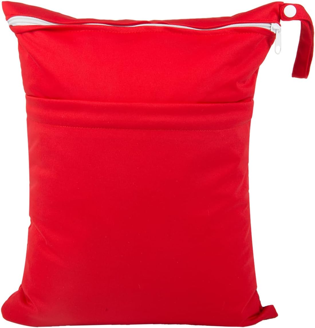 Wet Dry Bag for Baby Cloth Diapers, Waterproof Reusable with Two Zippered Pockets Travel Beach Pool Soiled Baby Items Yoga Gym Bag for Swimsuits or Wet Clothes (Navy Blue)