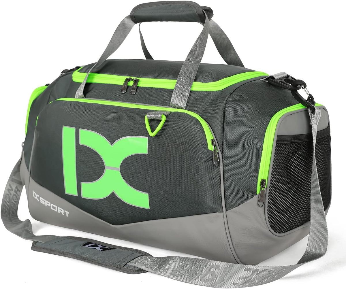 Sports Gym Bag， Travel Duffel Bag with Dry Wet Pocket And Shoe CompartmentFor Women and Men，40L/55L Fitness Waterproof Weekender Bag For Swim Sports Travel Working Out (Black white, 40L)