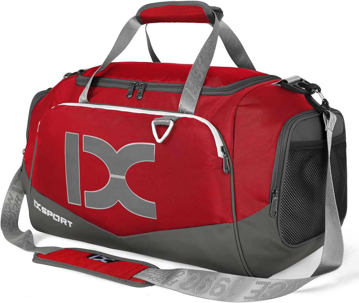 Sports Gym Bag， Travel Duffel Bag with Dry Wet Pocket And Shoe CompartmentFor Women and Men，40L/55L Fitness Waterproof Weekender Bag For Swim Sports Travel Working Out (Black white, 40L)