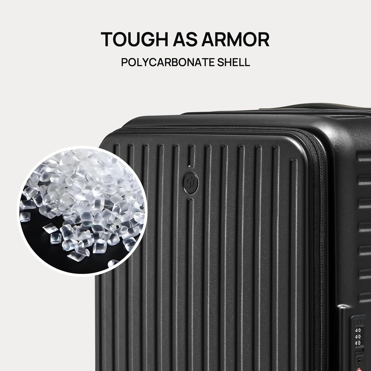 Carry On Luggage 22x14x9 Airline Approved, Top Opening Luggage 20 Inch Suitcase, Expandable, PC Hard Shell, Larger Capacity Carryon, TSA Lock, 360° Spinner Wheels (Black, HBP)