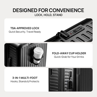 Carry On Luggage 22x14x9 Airline Approved, Top Opening Luggage 20 Inch Suitcase, Expandable, PC Hard Shell, Larger Capacity Carryon, TSA Lock, 360° Spinner Wheels (Black, HBP)
