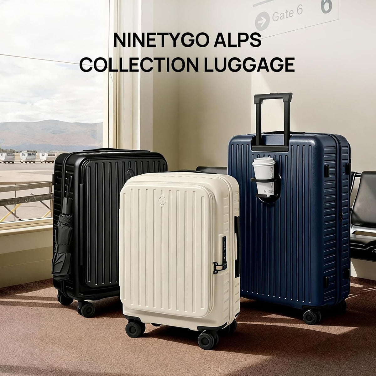 Carry On Luggage 22x14x9 Airline Approved, Top Opening Luggage 20 Inch Suitcase, Expandable, PC Hard Shell, Larger Capacity Carryon, TSA Lock, 360° Spinner Wheels (Black, HBP)