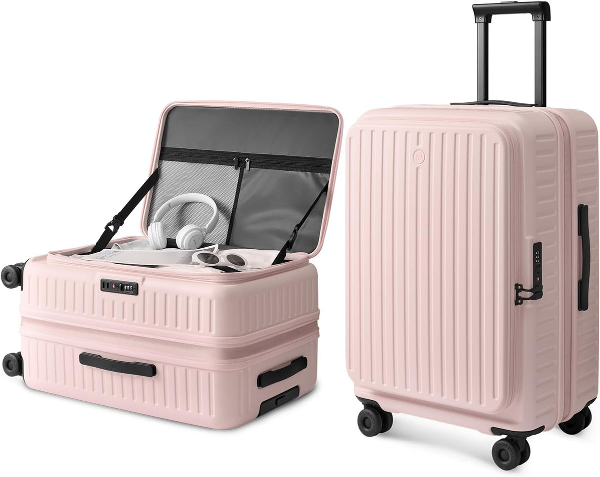 Carry On Luggage 22x14x9 Airline Approved, Top Opening Luggage 20 Inch Suitcase, Expandable, PC Hard Shell, Larger Capacity Carryon, TSA Lock, 360° Spinner Wheels (Black, HBP)