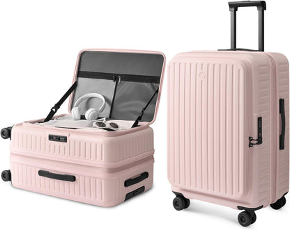 Carry On Luggage 22x14x9 Airline Approved, Top Opening Luggage 20 Inch Suitcase, Expandable, PC Hard Shell, Larger Capacity Carryon, TSA Lock, 360° Spinner Wheels (Black, HBP)