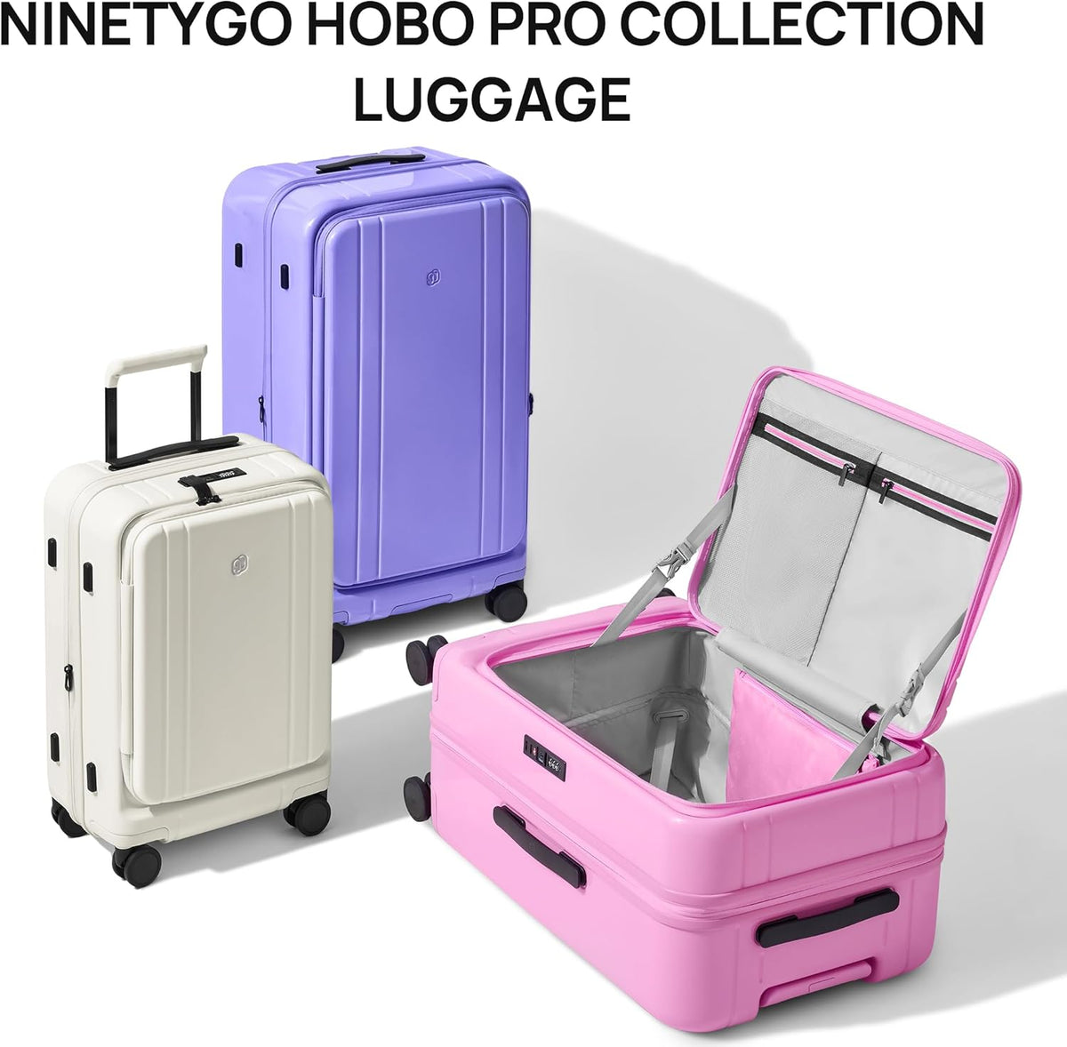 Carry On Luggage 22x14x9 Airline Approved, Top Opening Luggage 20 Inch Suitcase, Expandable, PC Hard Shell, Larger Capacity Carryon, TSA Lock, 360° Spinner Wheels (Black, HBP)