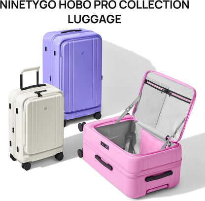 Carry On Luggage 22x14x9 Airline Approved, Top Opening Luggage 20 Inch Suitcase, Expandable, PC Hard Shell, Larger Capacity Carryon, TSA Lock, 360° Spinner Wheels (Black, HBP)