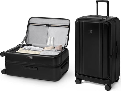 Carry On Luggage 22x14x9 Airline Approved, Top Opening Luggage 20 Inch Suitcase, Expandable, PC Hard Shell, Larger Capacity Carryon, TSA Lock, 360° Spinner Wheels (Black, HBP)