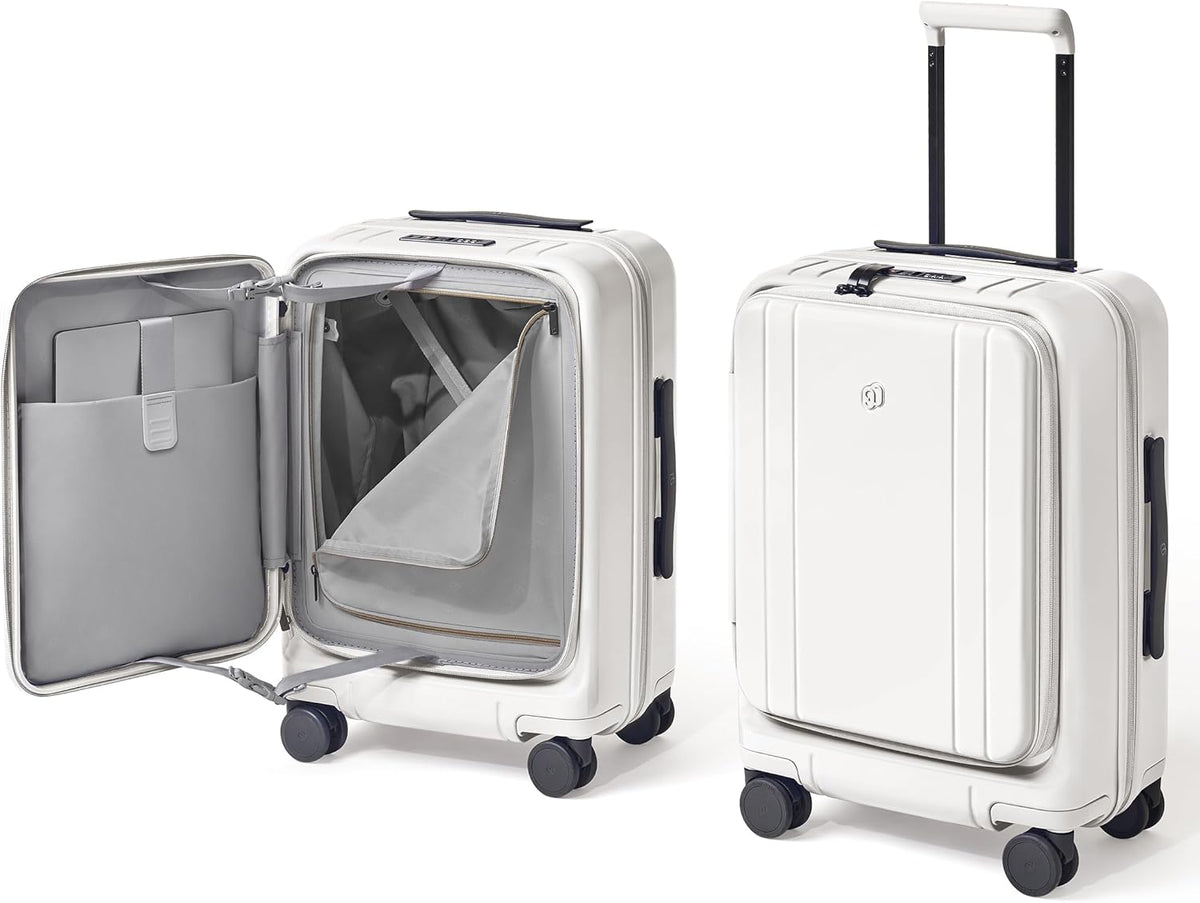 Carry On Luggage 22x14x9 Airline Approved, Top Opening Luggage 20 Inch Suitcase, Expandable, PC Hard Shell, Larger Capacity Carryon, TSA Lock, 360° Spinner Wheels (Black, HBP)
