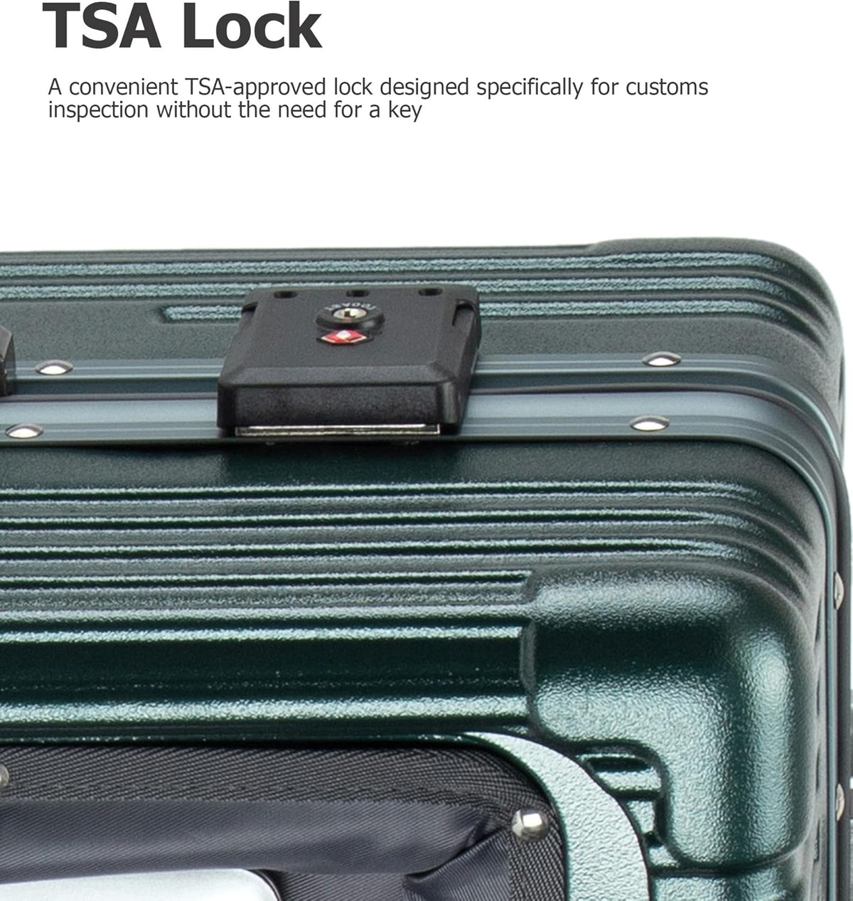 PC Hardside Carry On Luggage, Aluminum Frame, TSA Lock, Cup Holder | USB port, phone holder and spinner wheels keep essentials reachable for airport and business trips