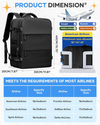 Travel Backpack Carry On Backpack Personal Item Travel Bag Mochila De Viaje Carry On Backpack For Airplanes Traveling Backpack For Women Gym Backpacks College Backpacks Sapphire Blue - Colors B