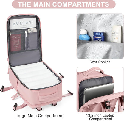 Travel Backpack Carry On Backpack Personal Item Travel Bag Mochila De Viaje Carry On Backpack For Airplanes Traveling Backpack For Women Gym Backpacks College Backpacks Sapphire Blue - Colors B