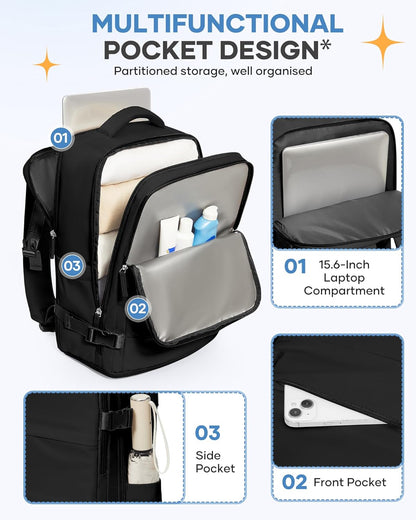 Travel Backpack Carry On Backpack Personal Item Travel Bag Mochila De Viaje Carry On Backpack For Airplanes Traveling Backpack For Women Gym Backpacks College Backpacks Sapphire Blue - Colors B