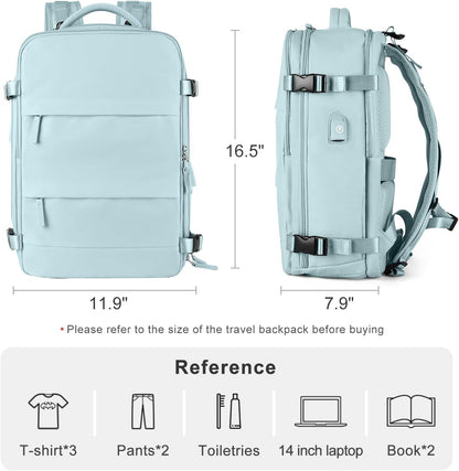 Travel Backpack Carry On Backpack Personal Item Travel Bag Mochila De Viaje Carry On Backpack For Airplanes Traveling Backpack For Women Gym Backpacks College Backpacks Sapphire Blue - Colors B