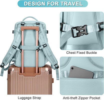 Travel Backpack Carry On Backpack Personal Item Travel Bag Mochila De Viaje Carry On Backpack For Airplanes Traveling Backpack For Women Gym Backpacks College Backpacks Sapphire Blue - Colors B