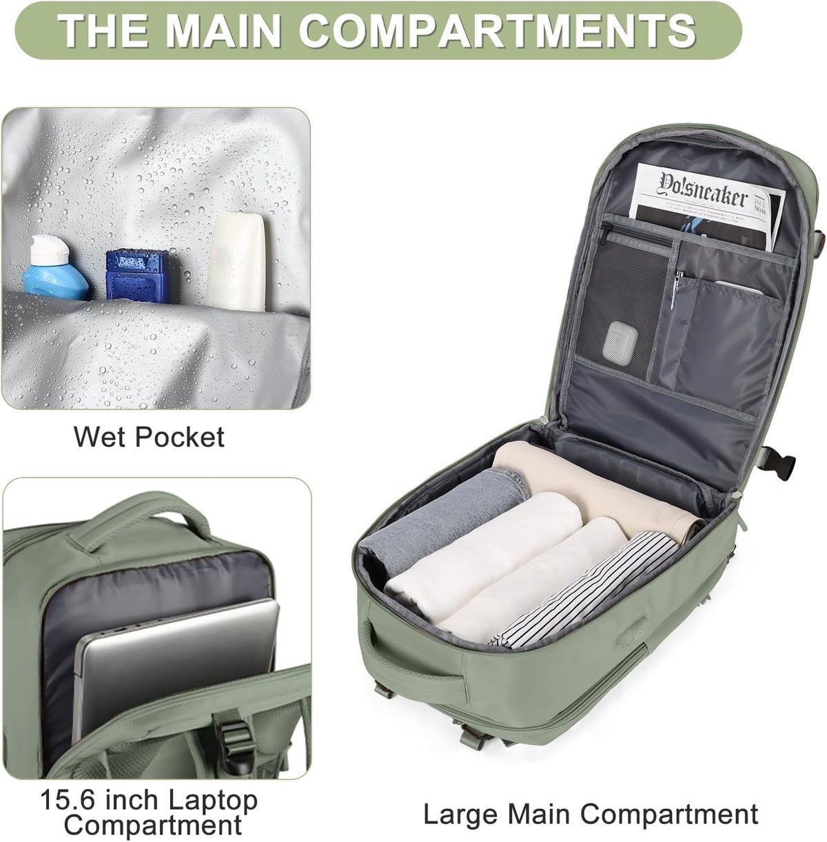 Travel Backpack Carry On Backpack Personal Item Travel Bag Mochila De Viaje Carry On Backpack For Airplanes Traveling Backpack For Women Gym Backpacks College Backpacks Sapphire Blue - Colors B