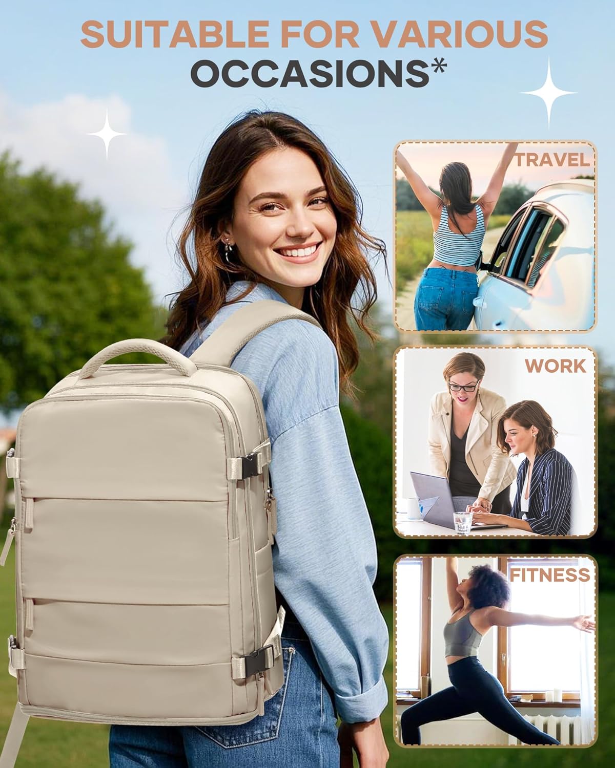 Travel Backpack Carry On Backpack Personal Item Travel Bag Mochila De Viaje Carry On Backpack For Airplanes Traveling Backpack For Women Gym Backpacks College Backpacks Sapphire Blue - Colors B