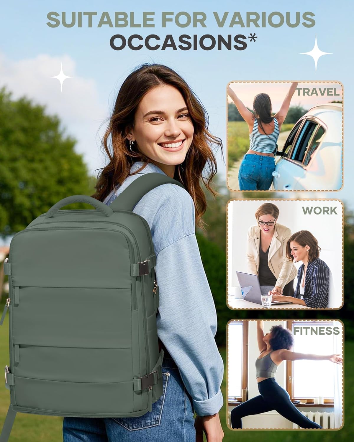 Travel Backpack Carry On Backpack Personal Item Travel Bag Mochila De Viaje Carry On Backpack For Airplanes Traveling Backpack For Women Gym Backpacks College Backpacks Sapphire Blue - Colors B