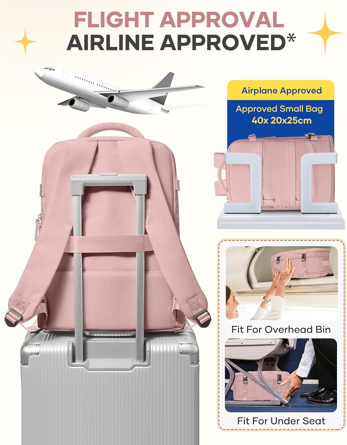 Travel Backpack Carry On Backpack Personal Item Travel Bag Mochila De Viaje Carry On Backpack For Airplanes Traveling Backpack For Women Gym Backpacks College Backpacks Sapphire Blue - Colors B