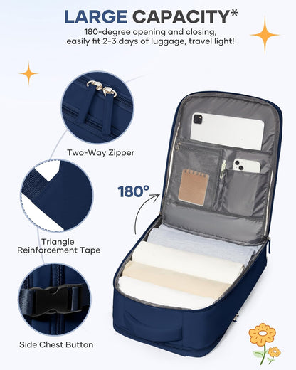 Travel Backpack Carry On Backpack Personal Item Travel Bag Mochila De Viaje Carry On Backpack For Airplanes Traveling Backpack For Women Gym Backpacks College Backpacks Sapphire Blue - Colors B