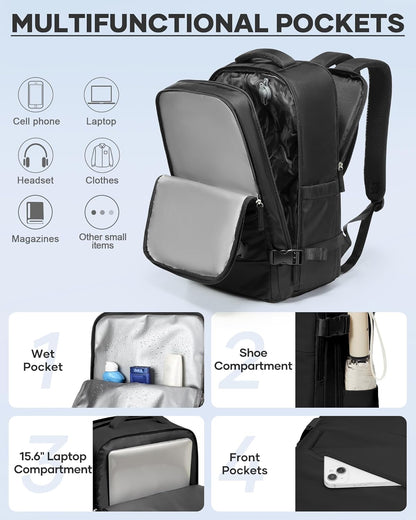 Travel Backpack Carry On Backpack Personal Item Travel Bag Mochila De Viaje Carry On Backpack For Airplanes Traveling Backpack For Women Gym Backpacks College Backpacks Sapphire Blue - Colors B