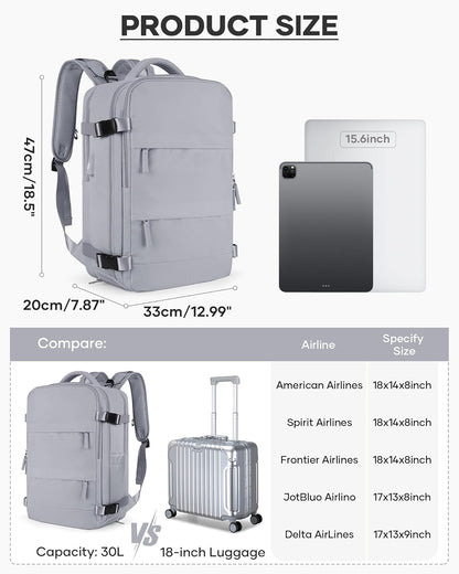 Travel Backpack Carry On Backpack Personal Item Travel Bag Mochila De Viaje Carry On Backpack For Airplanes Traveling Backpack For Women Gym Backpacks College Backpacks Sapphire Blue - Colors B
