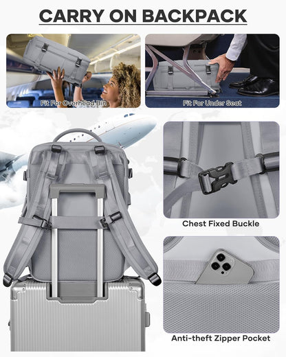Travel Backpack Carry On Backpack Personal Item Travel Bag Mochila De Viaje Carry On Backpack For Airplanes Traveling Backpack For Women Gym Backpacks College Backpacks Sapphire Blue - Colors B