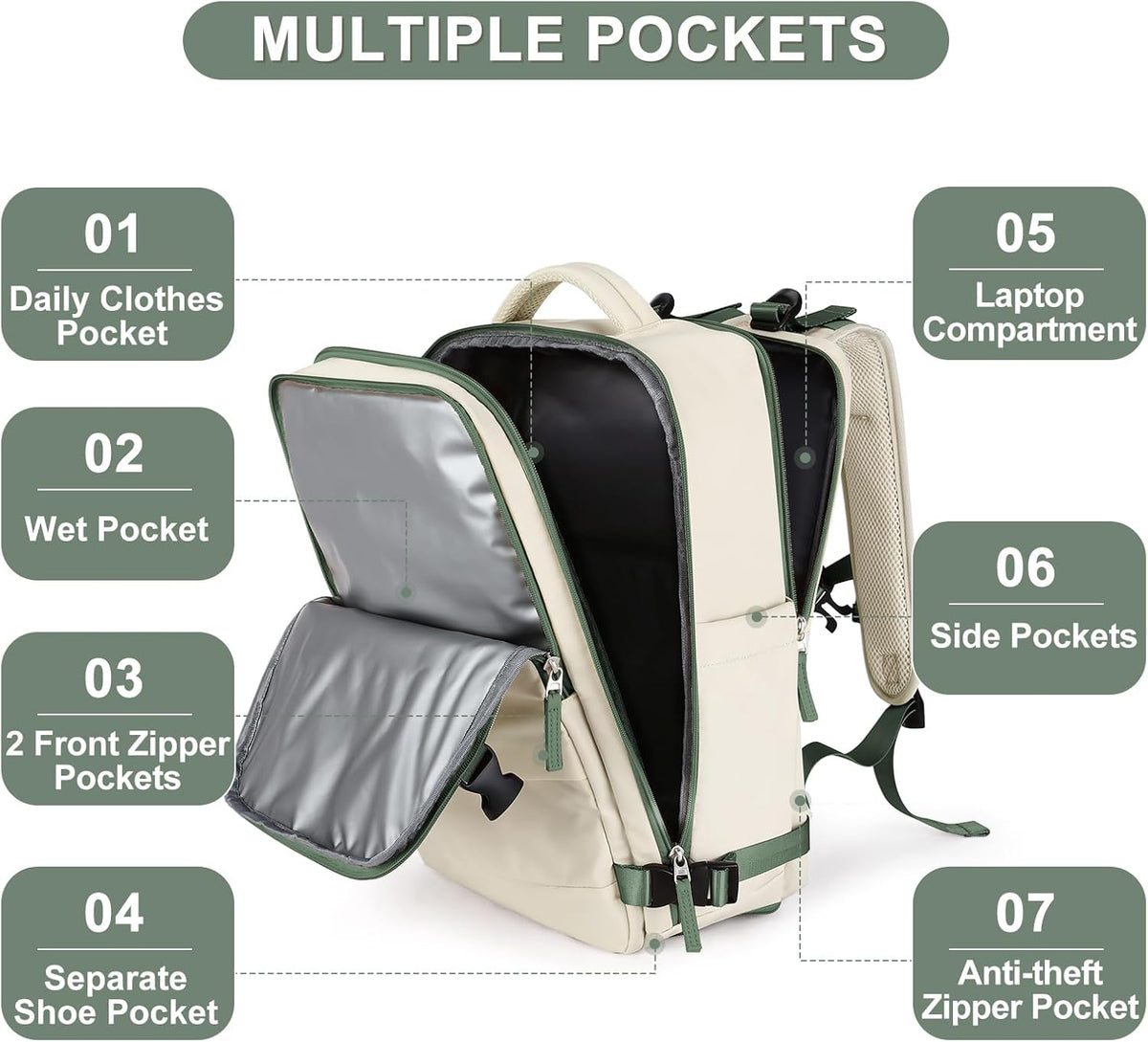 Travel Backpack Carry On Backpack Personal Item Travel Bag Mochila De Viaje Carry On Backpack For Airplanes Traveling Backpack For Women Gym Backpacks College Backpacks Sapphire Blue - Colors B