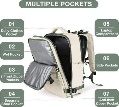 Travel Backpack Carry On Backpack Personal Item Travel Bag Mochila De Viaje Carry On Backpack For Airplanes Traveling Backpack For Women Gym Backpacks College Backpacks Sapphire Blue - Colors B