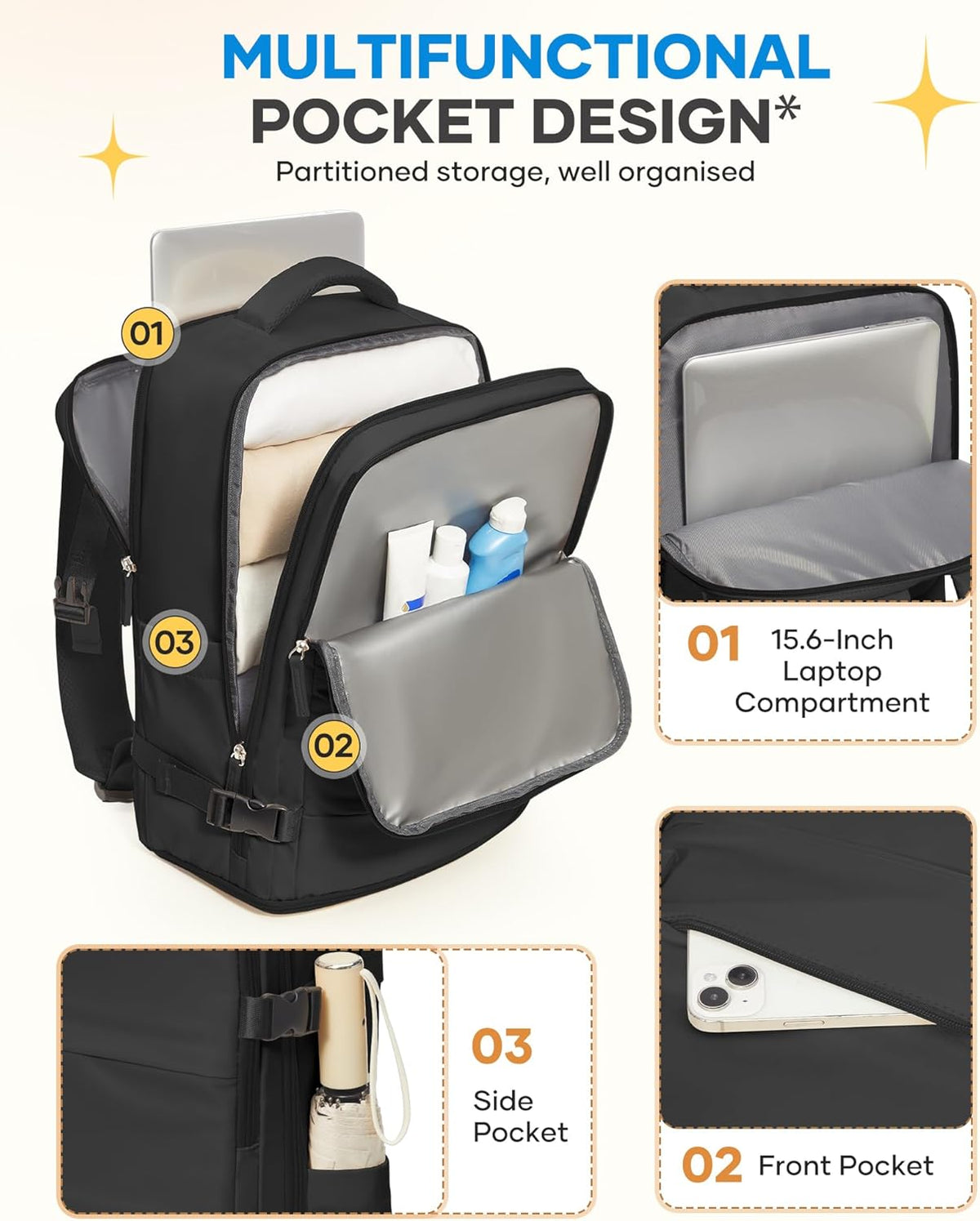 Travel Backpack Carry On Backpack Personal Item Travel Bag Mochila De Viaje Carry On Backpack For Airplanes Traveling Backpack For Women Gym Backpacks College Backpacks Sapphire Blue - Colors B
