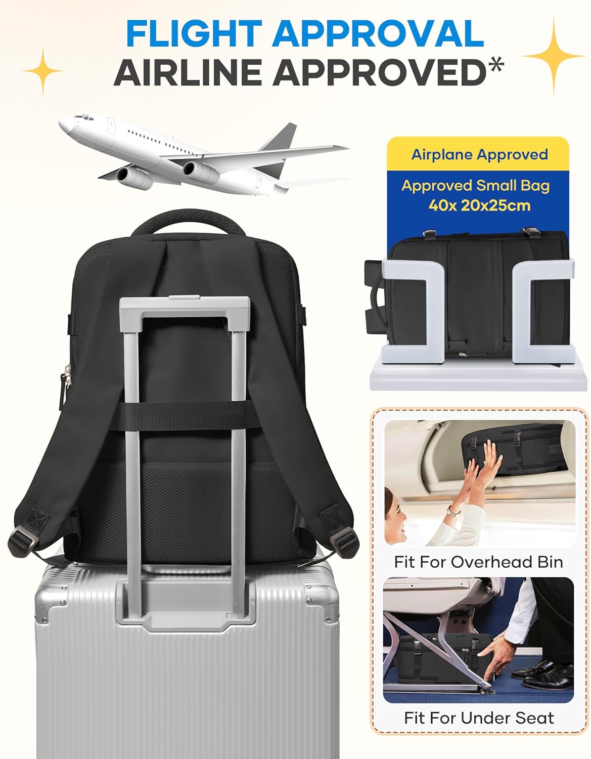 Travel Backpack Carry On Backpack Personal Item Travel Bag Mochila De Viaje Carry On Backpack For Airplanes Traveling Backpack For Women Gym Backpacks College Backpacks Sapphire Blue - Colors B