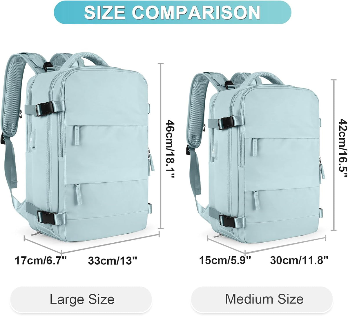 Travel Backpack Carry On Backpack Personal Item Travel Bag Mochila De Viaje Carry On Backpack For Airplanes Traveling Backpack For Women Gym Backpacks College Backpacks Sapphire Blue - Colors B