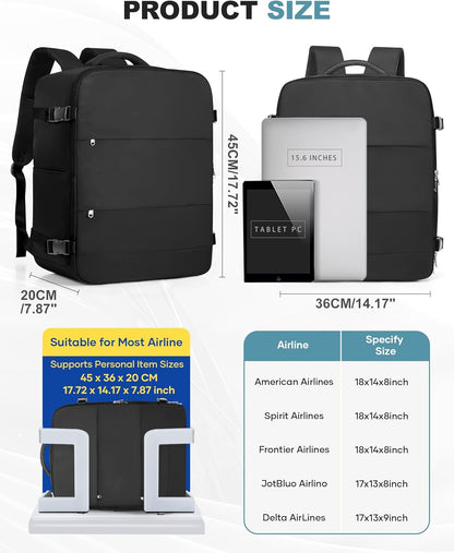 Travel Backpack Carry On Backpack Personal Item Travel Bag Mochila De Viaje Carry On Backpack For Airplanes Traveling Backpack For Women Gym Backpacks College Backpacks Sapphire Blue - Colors B