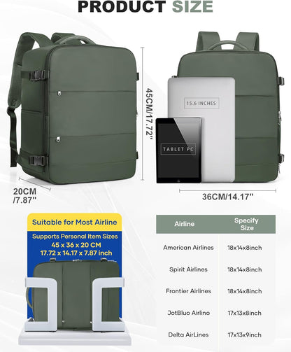 Travel Backpack Carry On Backpack Personal Item Travel Bag Mochila De Viaje Carry On Backpack For Airplanes Traveling Backpack For Women Gym Backpacks College Backpacks Sapphire Blue - Colors B