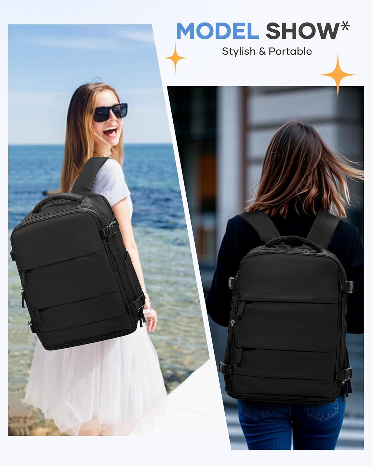 Travel Backpack Carry On Backpack Personal Item Travel Bag Mochila De Viaje Carry On Backpack For Airplanes Traveling Backpack For Women Gym Backpacks College Backpacks Sapphire Blue - Colors B