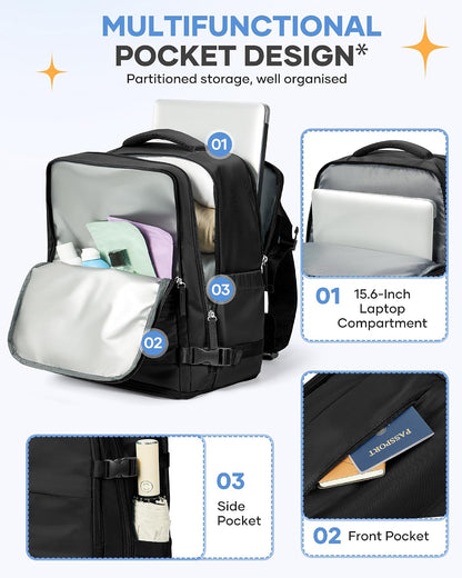 Travel Backpack Carry On Backpack Personal Item Travel Bag Mochila De Viaje Carry On Backpack For Airplanes Traveling Backpack For Women Gym Backpacks College Backpacks Sapphire Blue - Colors B
